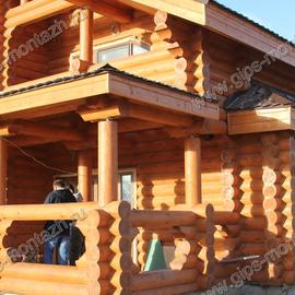 Монтаж деревянного блок-хауса, планкена, имитации бруса - от 300 р./м2